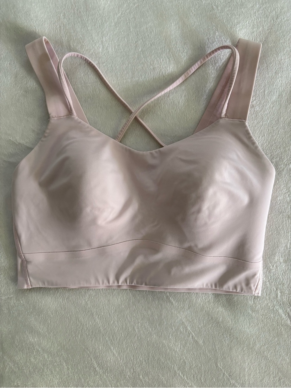 lululemon athletica Blush Pink Cross-Back Light Support Sports Bra small
